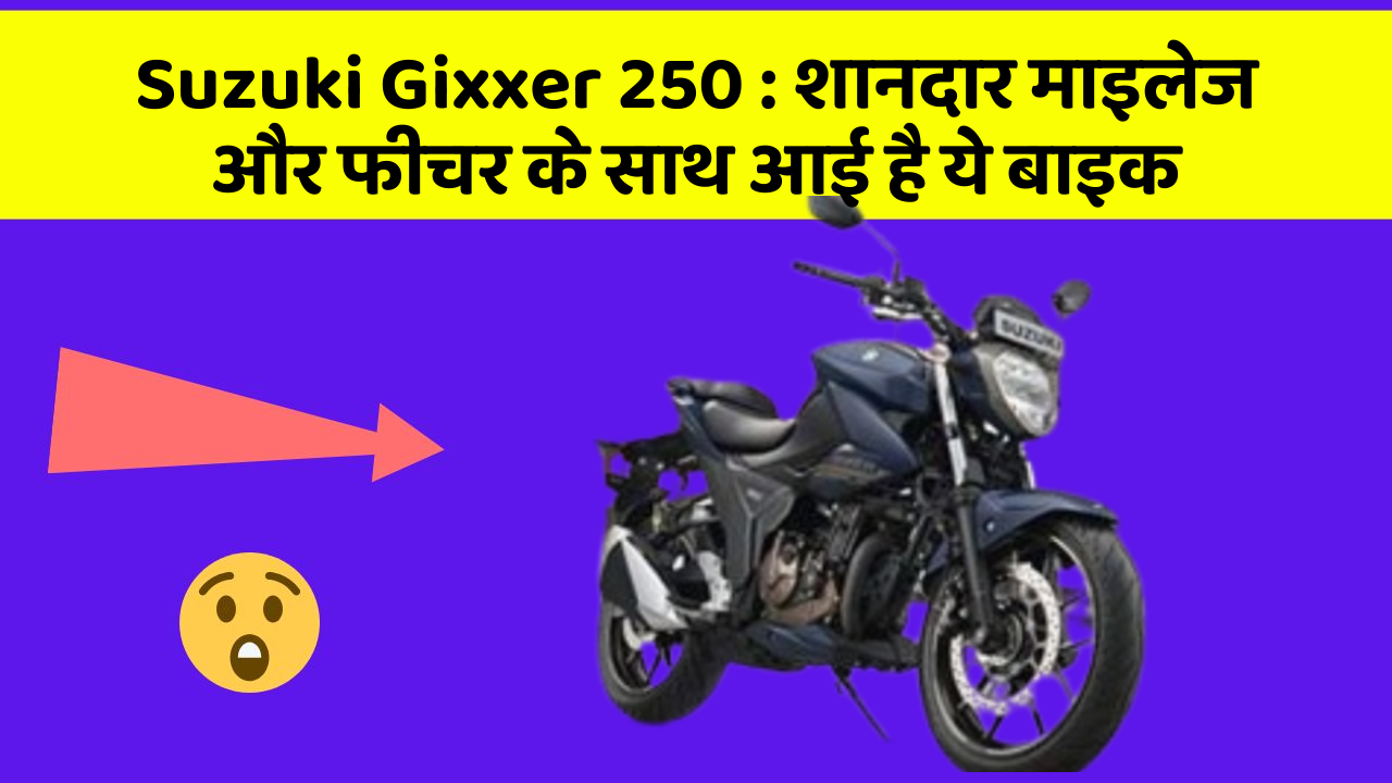 Suzuki Gixxer 250 : शानदार माइलेज और फीचर के साथ आई है ये बाइक